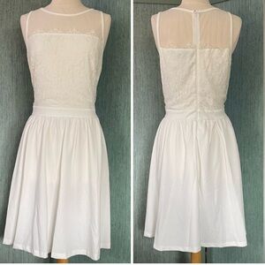 SYMPHONY Ivory cream sleeveless lace dress. EUC Size 2X.